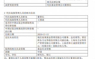 泉果基金董事长任莉不能履职，业内称早前被带走失联